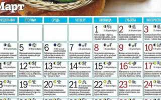 Місячний посівний календар на березень 2019 роки для садівників, городників, квітникарів