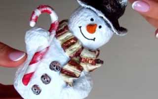 Еклочная іграшка сніговик з пап’є-маше — майстер-клас, відео