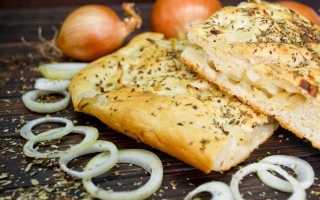 Італійська фокаччею — пісний хліб з цибулею. Покроковий рецепт з фото