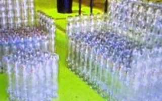 Використання пластикових пляшок для створення меблів відео, диван з пляшок