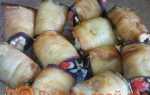 Рулетики з баклажанів з салямі і помідором — покроковий рецепт з фото