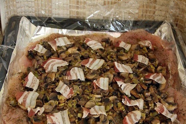 викласти гриби і бекон