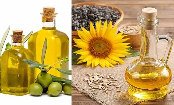 соняшникова і оливкова олія для настойки макухи