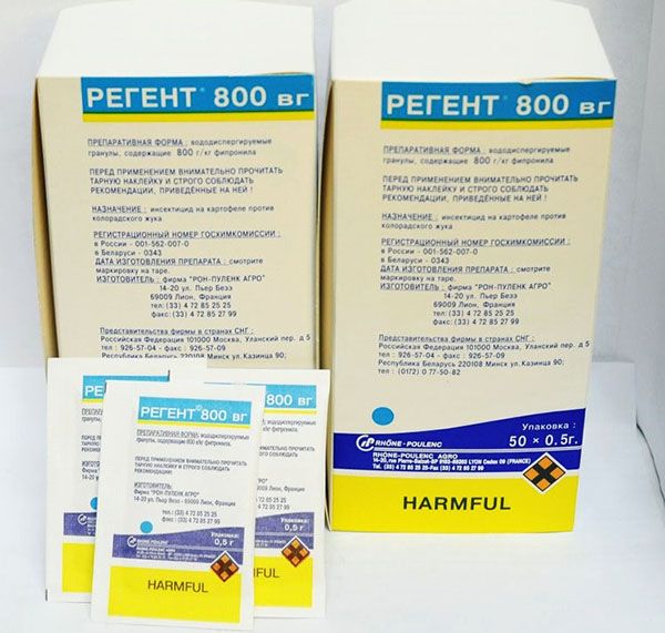 упаковки з інсектицидом Регент
