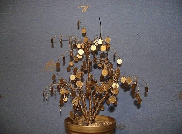 грошове дерево з гілками