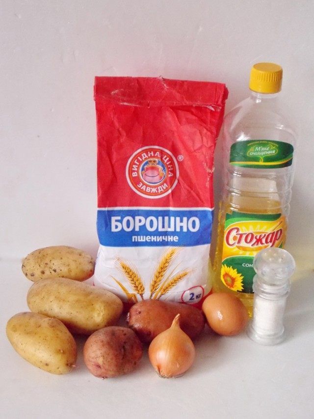 Інгредієнти для картопляних дерунів - дерунів