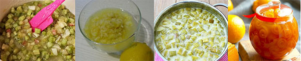 етапи приготування варення з ревеню і лимона