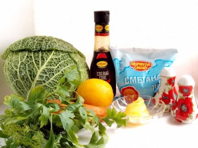 Продукти для приготування капустяного салату «Коул Слоу»