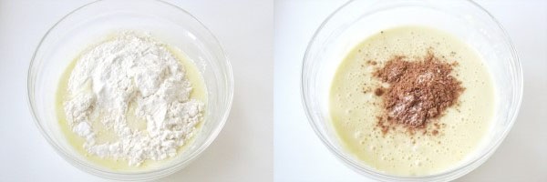 вимішуємо тісто і додаємо какао
