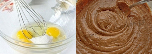 збиваємо яйця і вимішуємо тісто