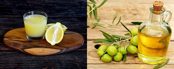 лимонний сік і оливкову олію для полірування меблів