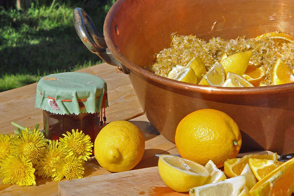 складові варення з кульбаб і лимона